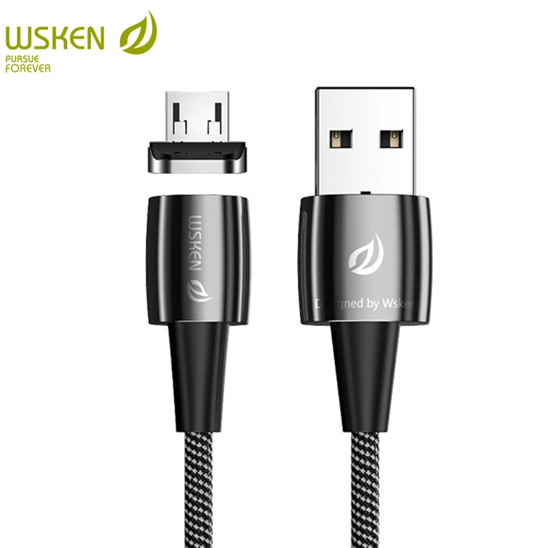 Магнитный кабель WSKEN X1 Pro 3A Micro USB провод для быстрой зарядки с магнитом Samsung Huawei Xiaomi