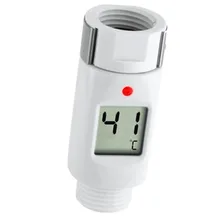 Насадка для душа с термометром, обеспечивает контроль над температурой воды