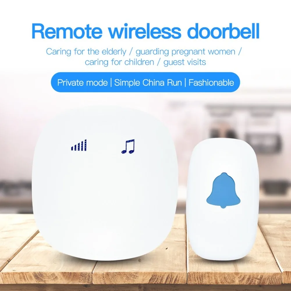 

Wireless Doorbell Indoor Bell Touch Button Design Smart Home Welcome Alarm Intelligent Wireless Doorbell Plug & Play