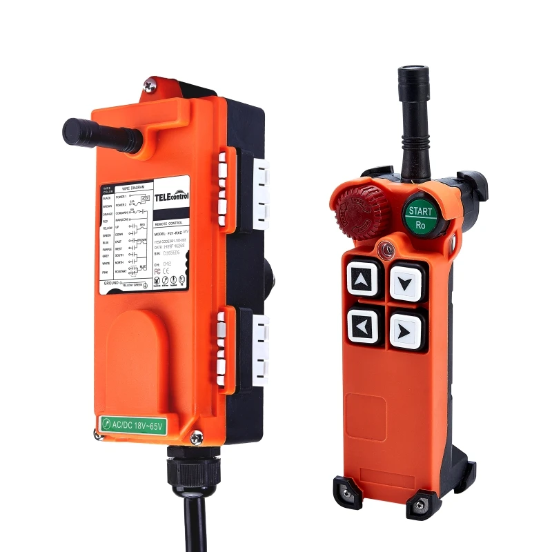 

F21-4S(include 1 transmitter and 1 receiver)4 Channels1 Speed Hoist Industrial Wireless Crane Radio Remote Control Uting remote