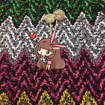 

Jolin-5.1101 Hot selling african sequins lace fabric tessel fringel embroidered tulle mesh lace fabric