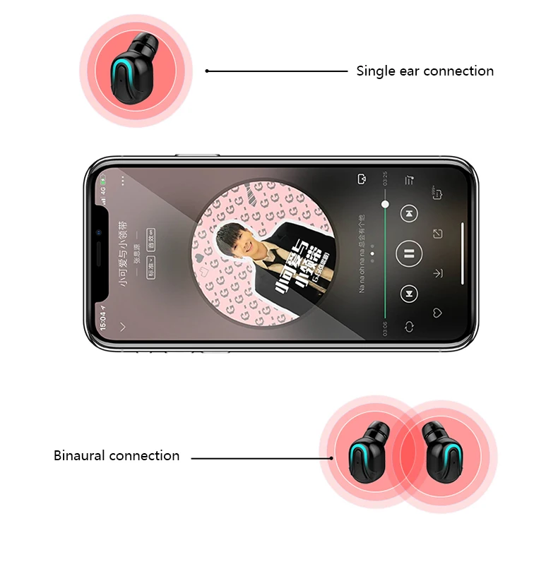 Bluetooth наушники TWS, беспроводные наушники Blutooth 5,0, наушники без задержки, спортивные наушники, игровая гарнитура, телефон с 2000 мАч коробкой