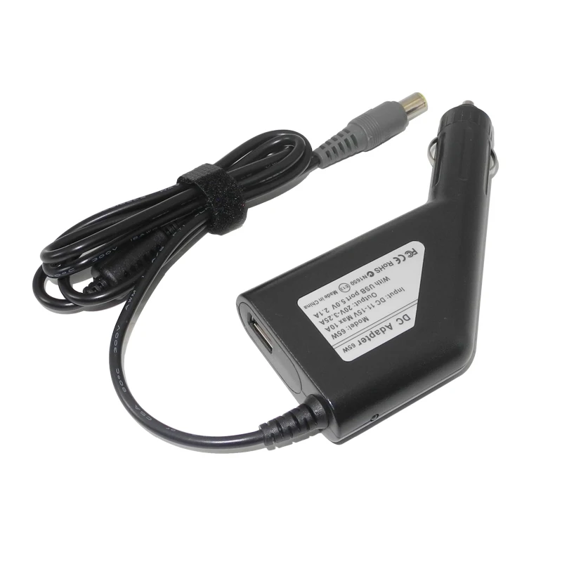 20V 3.25A Laptop Car Dc Adapter Charger Power Supply for Lenovo
