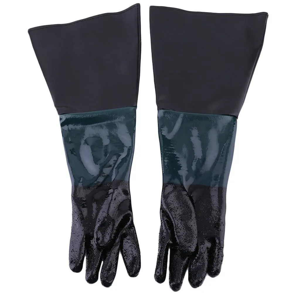 60 см ПВХ перчатки мягкие удобные пескоструйная обработка рабочие перчатки для шкаф для пескоструйной обработки анти-скольжения Рабочая