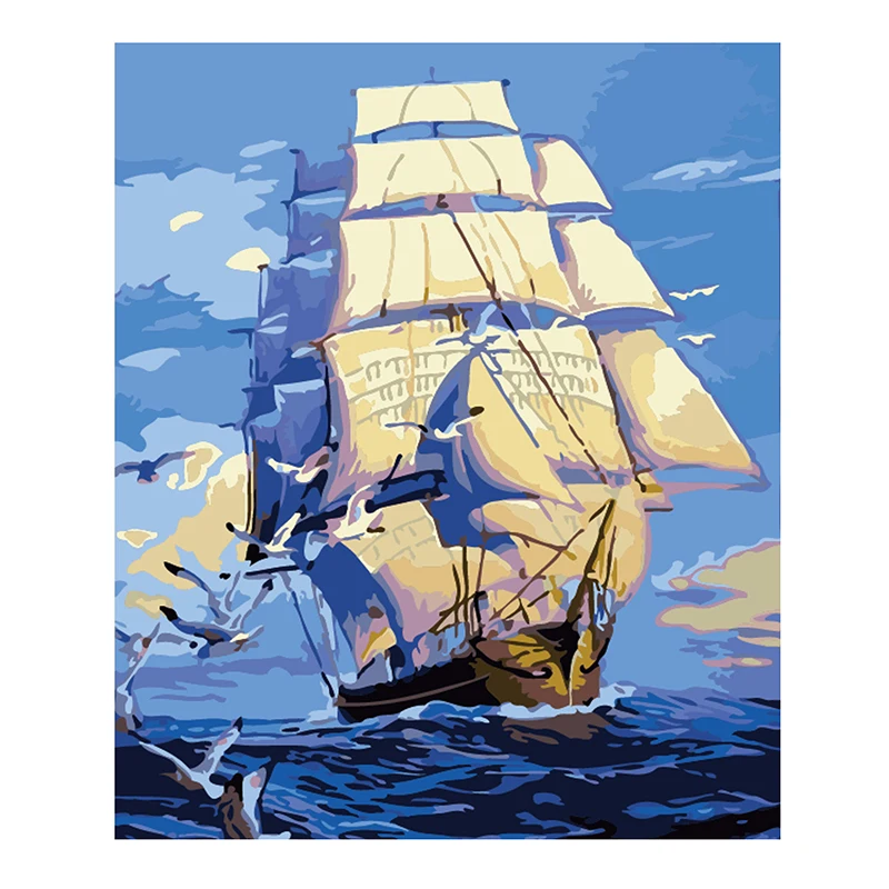 

Set sail Hand Made Paint High Quality Canvas Beautiful Painting By Numbers Surprise Gift Great Accomplishment