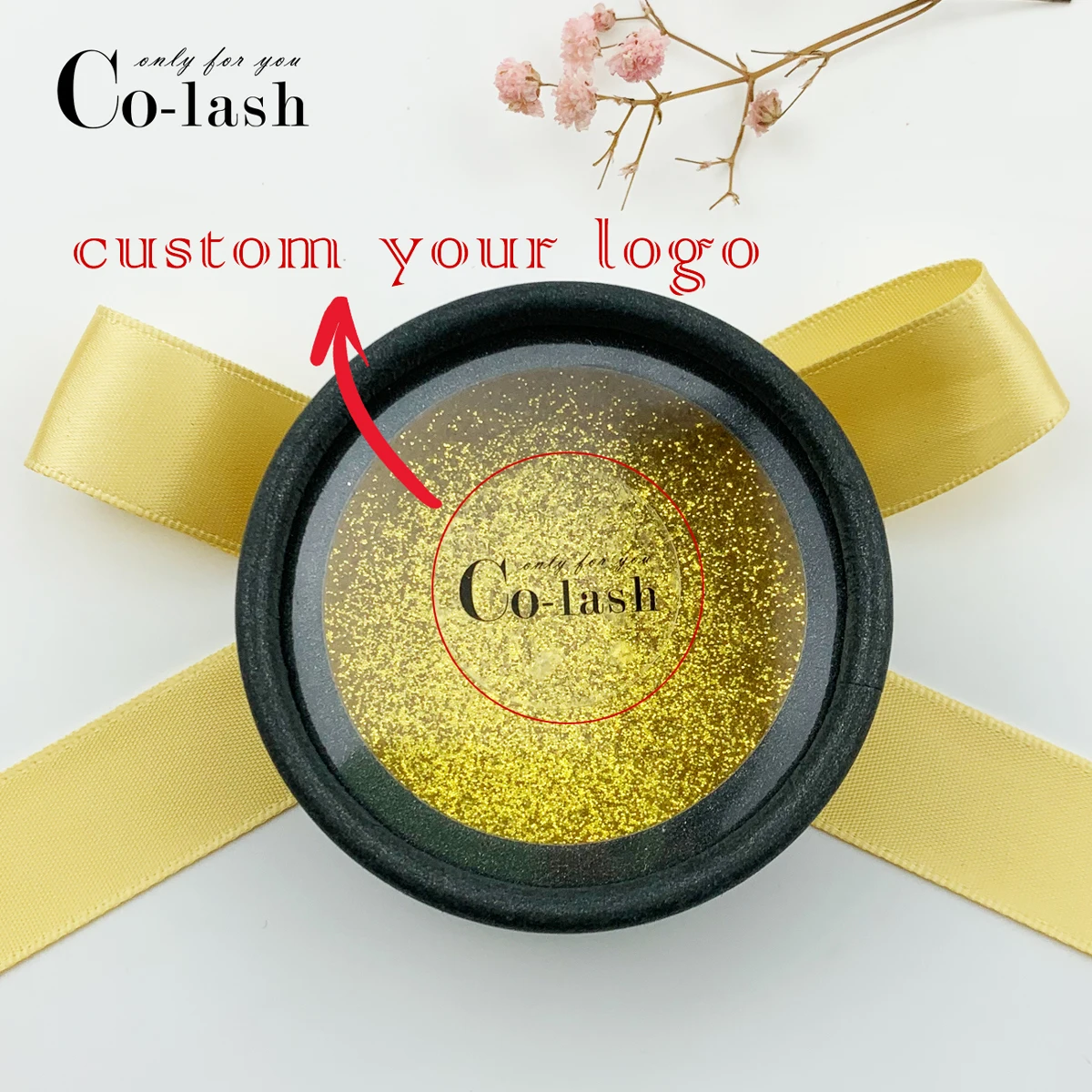 Colash сделать свой собственный логотип на заказ 5D норковые ресницы круглая бумага Чехол коробка с частный логотип для оптового whalesale заказа