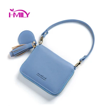 

HMILY Mini Women Coin Purses ID Credit Card Holder Sweet Style Ladies Handbags Tassal Women Money Pocket Clutch