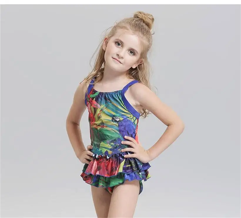 New girl swimwear Children Swimming Cute baby one piece Kids girls