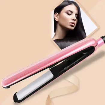 

Intelligent Temperature Control Professional Flat Iron LCD Display Ceramic Electric Splint Hair Straightener Negative Ion Dual-u