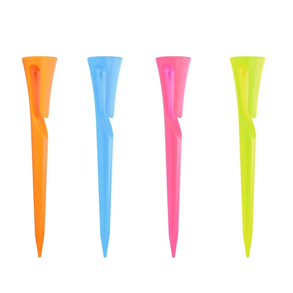 

6pcs/lot Plastic Golf Tee Set Portable Reusable 84MM / 55MM / 42.5MM Golf Ball Tees Nails Set Golf Accessories Training Aids