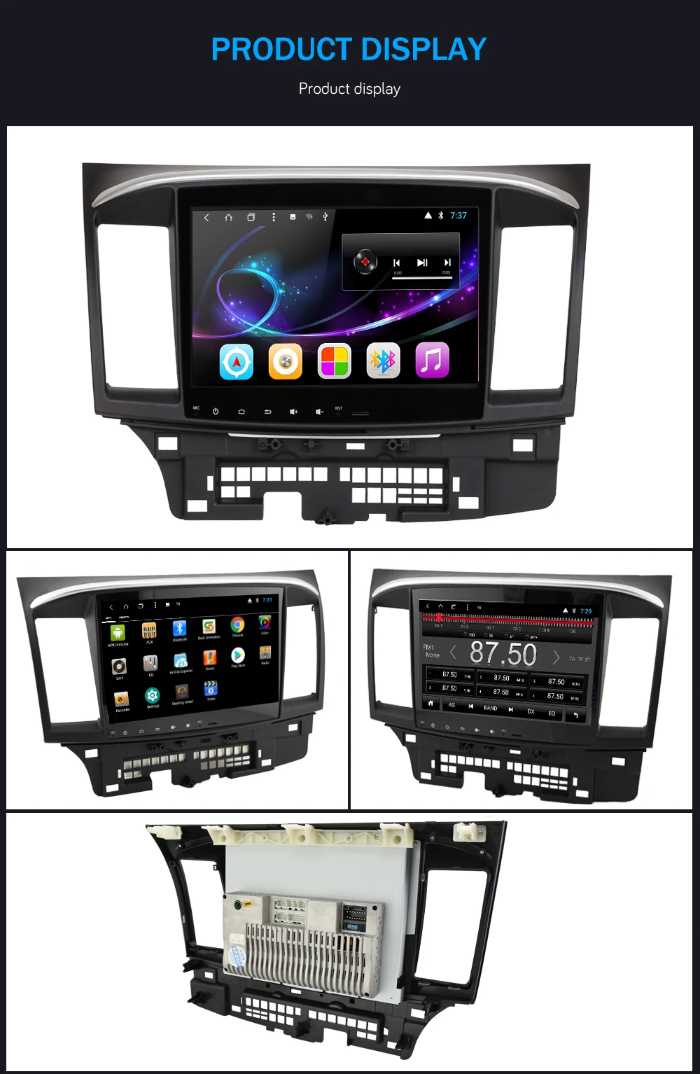 Excellent Bonroad Android 8.1.0 Car Radio multimedia player  For Mitsubishi Lancer 2010-2015 Radio GPS Navigation Video Audio Player 15