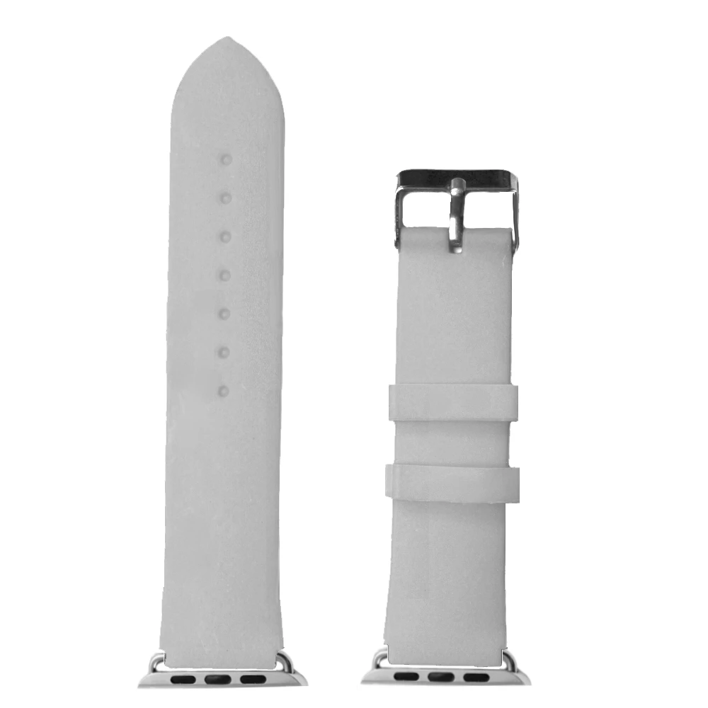 

38mm White Color Silicone Jelly Rubber Watch Band Replacement for Apple iWatch WB1105B38JB