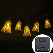 5 м 20 светодиодный Солнечный светодиодный Строка свет колокольчик Фея жало огни Водонепроницаемый открытый гирлянды Luces украшения на Рождество праздник