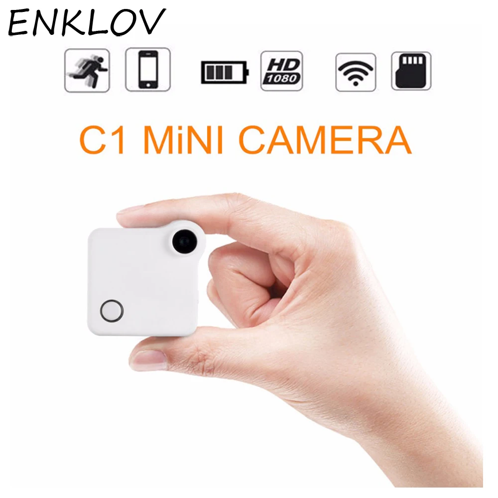 

ENKLOV 1280 x 720P HD WIFI Mini IP Camera Wearable MINI Camera Vision Motion Detect video camera Built-in Battery baby monitor