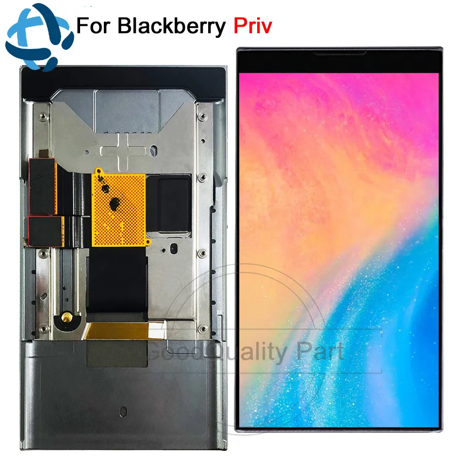 

100% test For BlackBerry Priv LCD Display Touch Screen Digitizer Assembly With Frame Replacement Parts for blackberry priv lcd