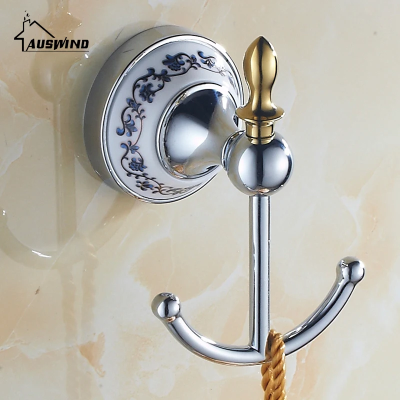Juego de accesorios de baño de cerámica con acabado cromado, juego de accesorios de baño antiguos, Metal de aleación de Zinc y cerámica