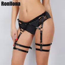 Кожа портупея ремни сексуальный бандаж для ног Подвязки панк готика Высокая талия для ног регулируемые подтяжки пояс с резинками, Фетиш женщин