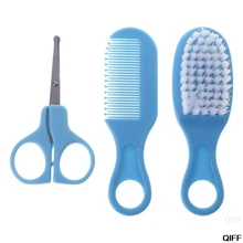 1 Набор, щетка для ухода за ребенком, расческа, ножницы, резак для ногтей, уход за новорожденными, детские принадлежности, портативная мягкая щетина