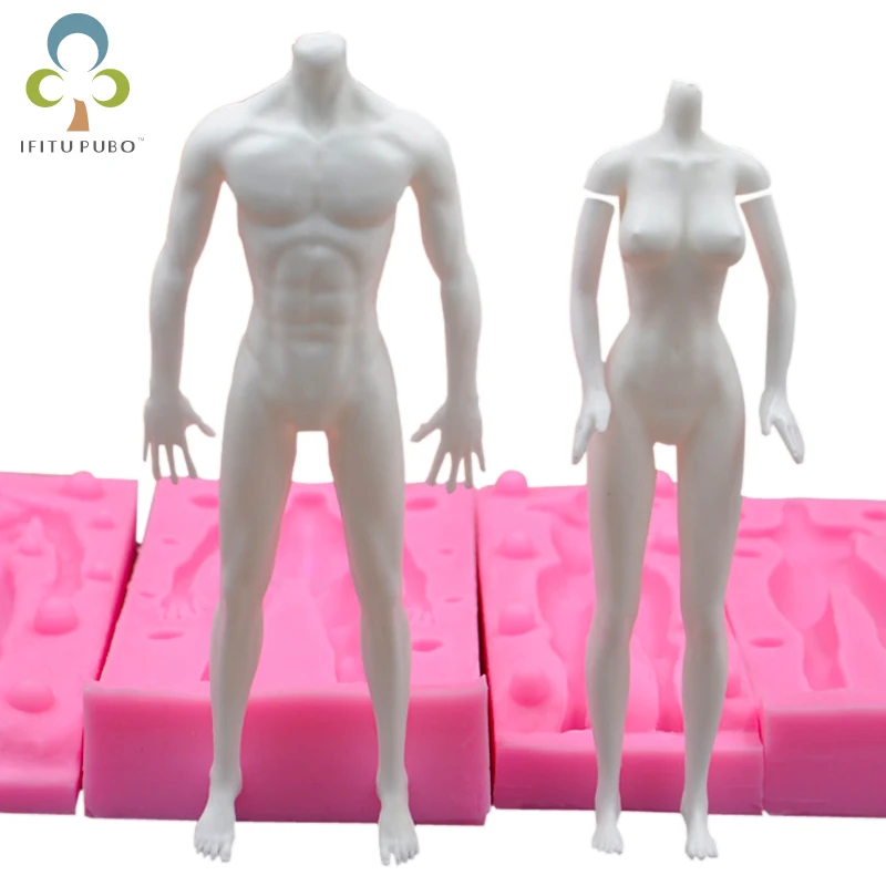 Girl Doll Human Body 3D Silicone Mould Fondant Dolls Cake Molds Polymer Clay Handmade Cartoon Dolls DIY Mold Girl Doll Human Body 3D Silicone Mould Fondant Dolls Cake Molds Polymer Clay Handmade Cartoon Dolls DIY Mold