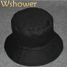 Который в душе хлопок сплошной равномерный цвет опракидывающая шляпа-ведро хип хоп пустая двухсторонняя летняя Солнцезащитная Панама для женщин и мужчин