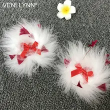 Вени Линн многоразовые рождественские птичье перо сексуальные липкие лепестки синицы белая лента для груди красные Стикини наклейки