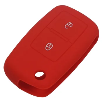 Keyforkess coperchio chiave auto in Silicone a 2 pulsanti per VW Passat Polo Golf Touran Bora Jetta Cady Touran Sharan Transporter - Jingyuqin coperchio chiave auto in Silicone a 2 pulsanti per VW Passat Polo Golf Touran