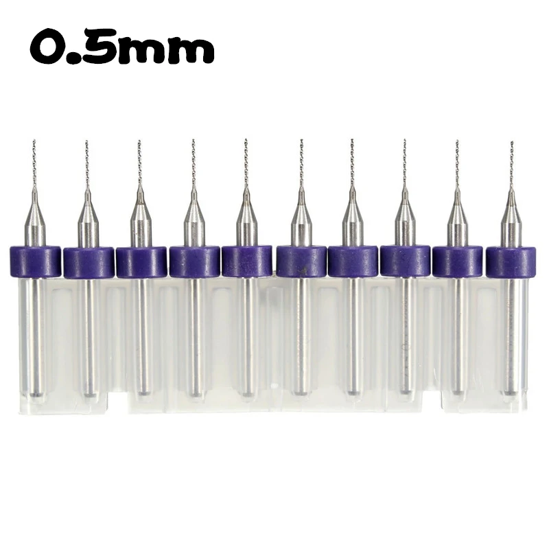 

1/8'' Shank 10x0.5mm Carbide Micro Mini Drill Bits Pcb Dremel Cnc Watchmaker RotaryTools Jewelry DIY working