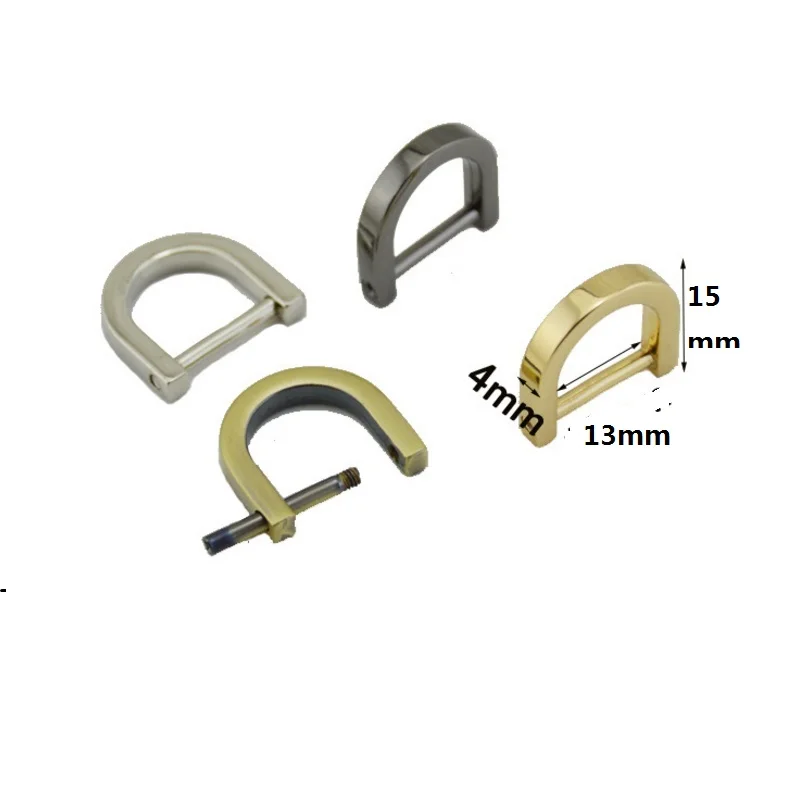 100 шт./лот D кольца для пряжки со съемным винтом цинковый сплав 13 мм (ID) ди-кольцо багажные аксессуары кожаные сумки пряжки