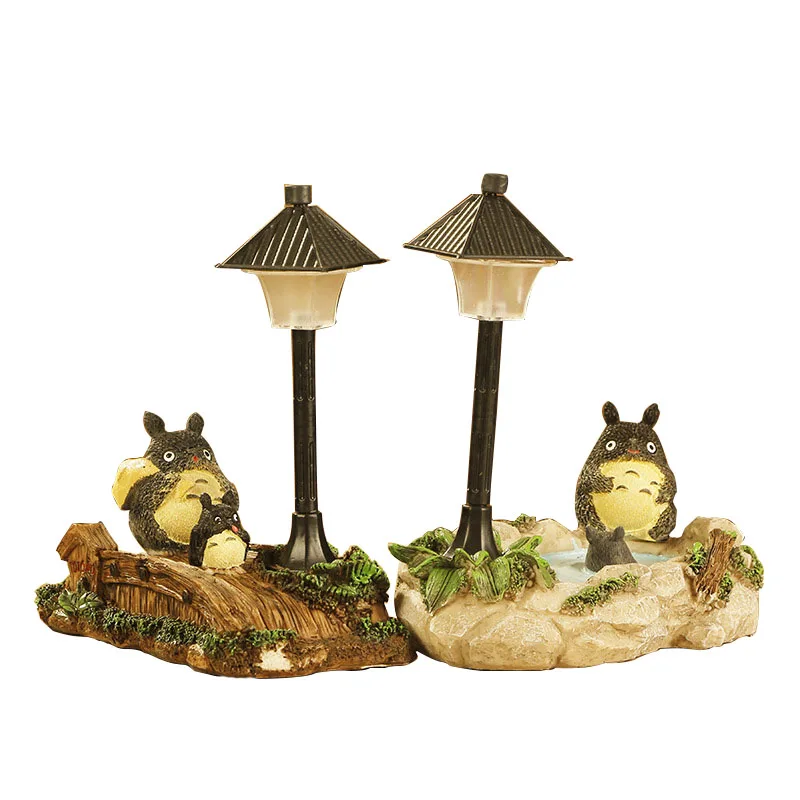 

Totoro Model Resin Night Light Craft Figurines Miniatures Garden Ornament Resin Home Decor Accessories Night Light Craft Gift