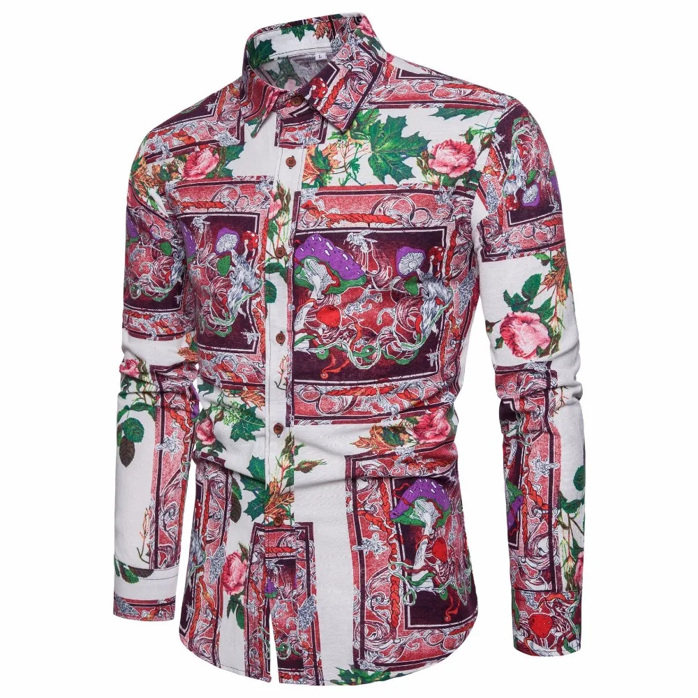 2018 мужские рубашки спортивный костюм Повседневное Slim Fit Повседневная рубашка