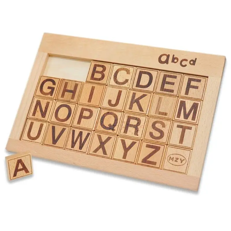 Детская деревянная игрушка для распознавания букв, детская доска соответствия, Детские обучающие игрушки-головоломки