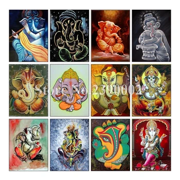 

DIY 5D Elephant Square Diamond Painting Cross Stitch Kids Diamond Embroidery Lord Ganesha Full Diamond Mosaic Home Decoration
