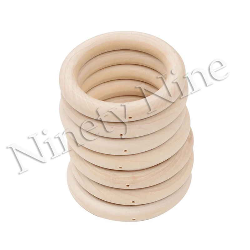

20Pcs 70mm log single hole wooden ring handbag rings
