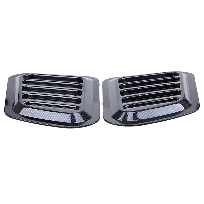  POSSBAY Universal Car Air Flow Vent Shark Griiles Side Fender Covers Auto Intake Turbo Bonnet Hood 