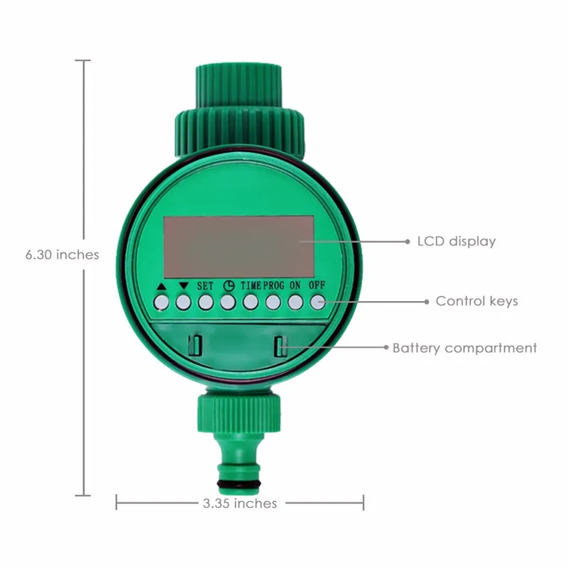 ЖК-дисплей Дисплей автоматическая интеллектуальная электронная сад воды, таймер резиновая электромагнитный клапан дождевание Управление прокладка Дизайн
