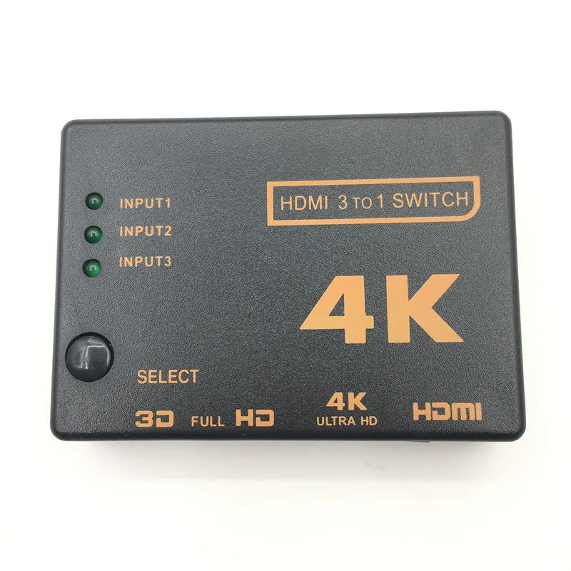 HDMI переключатель 3 порта 4 к* 2 к коммутатор сплиттер коробка Ultra HD для DVD HDTV для Xbox для PS3 PS4