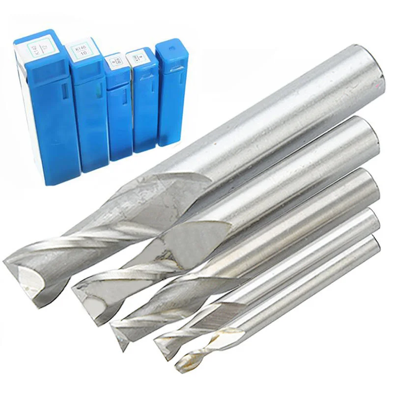 DWZ 1pc 2 Flute Straight Shank End Mill CNC Bits Milling Tool Cutter 4/6/8/10/12mm