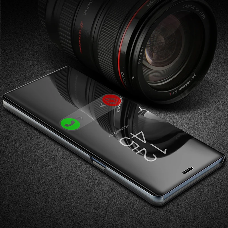 Зеркальный чехол для samsung Galaxy S8, откидная крышка, зеркальный смарт-чип внутри для samsung S8 Plus Note 8 S9 S9 plus, чехол для телефона