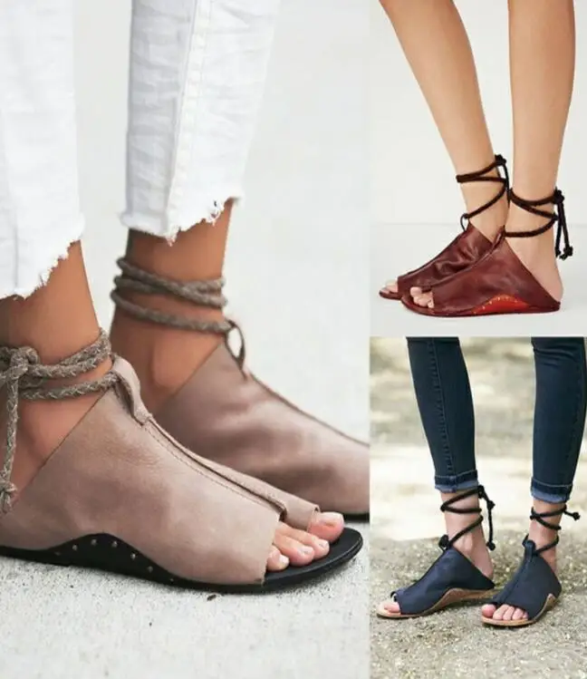 

Plus Size 34-43 Flats Summer Women's Sandals 2018 New Fashion Casual Shoes For Woman European Rome Style Sandalias