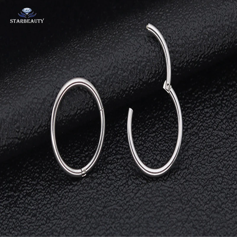 

1Pc Titanium G23 Hinged Segment Ring 16G Rose Gold Nose Piercing Labret Lip Nipple Septum Tragus Cartilage Clicker Body Jewelry
