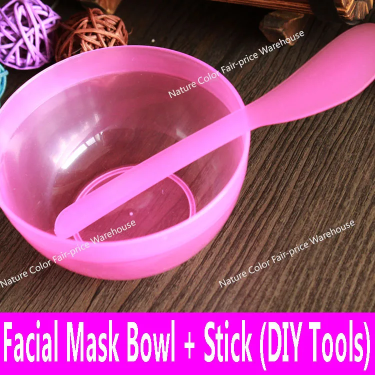 

9cm Facial Mask Bowl Set Facial Mask Stick Tool kit Women Lady Cosmetic Tools DIY Mixing Spoon Makeup Plastic Skin Care 2in1 2#
