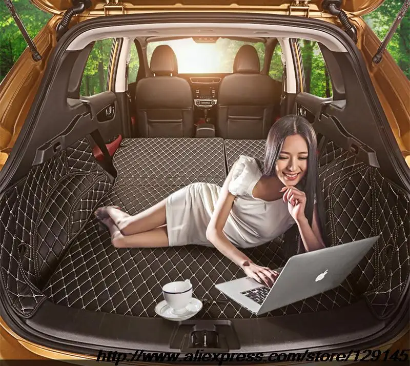 All surround car trunk mat for Nissan Qashqai 3D TPE XPE Anti slip leather trunk pad