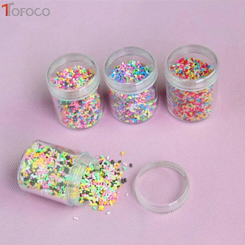 TOFOCO 1 коробка слизь глины Sprinkles для наполнителя слизь DIY принадлежности конфеты поддельные торт десерт грязи Частицы украшения игрушки