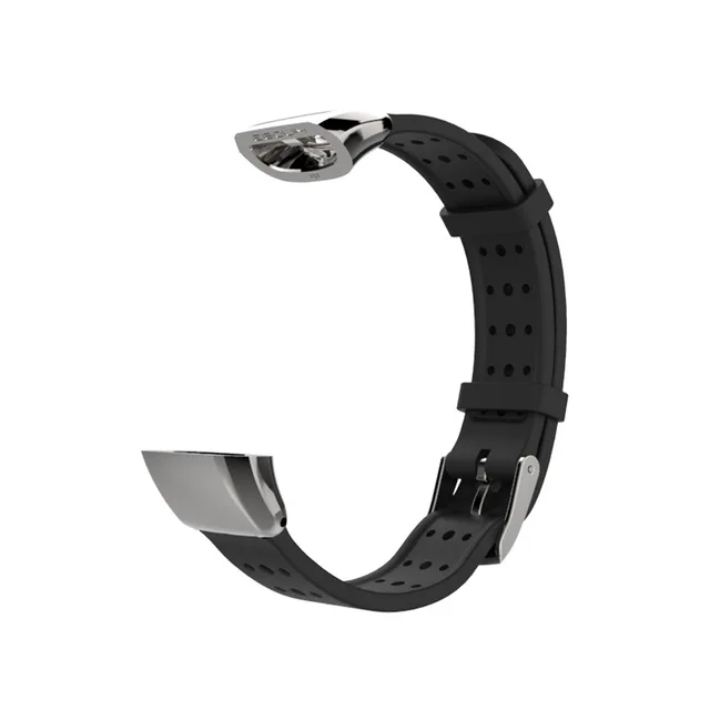 Силиконовый ремешок Mijobs для huawei Band 2 Pro B19 B29, браслет, умные часы, ремешок для huawei Sport Band 2 Pro, ремешок, браслет - Цвет: silver black