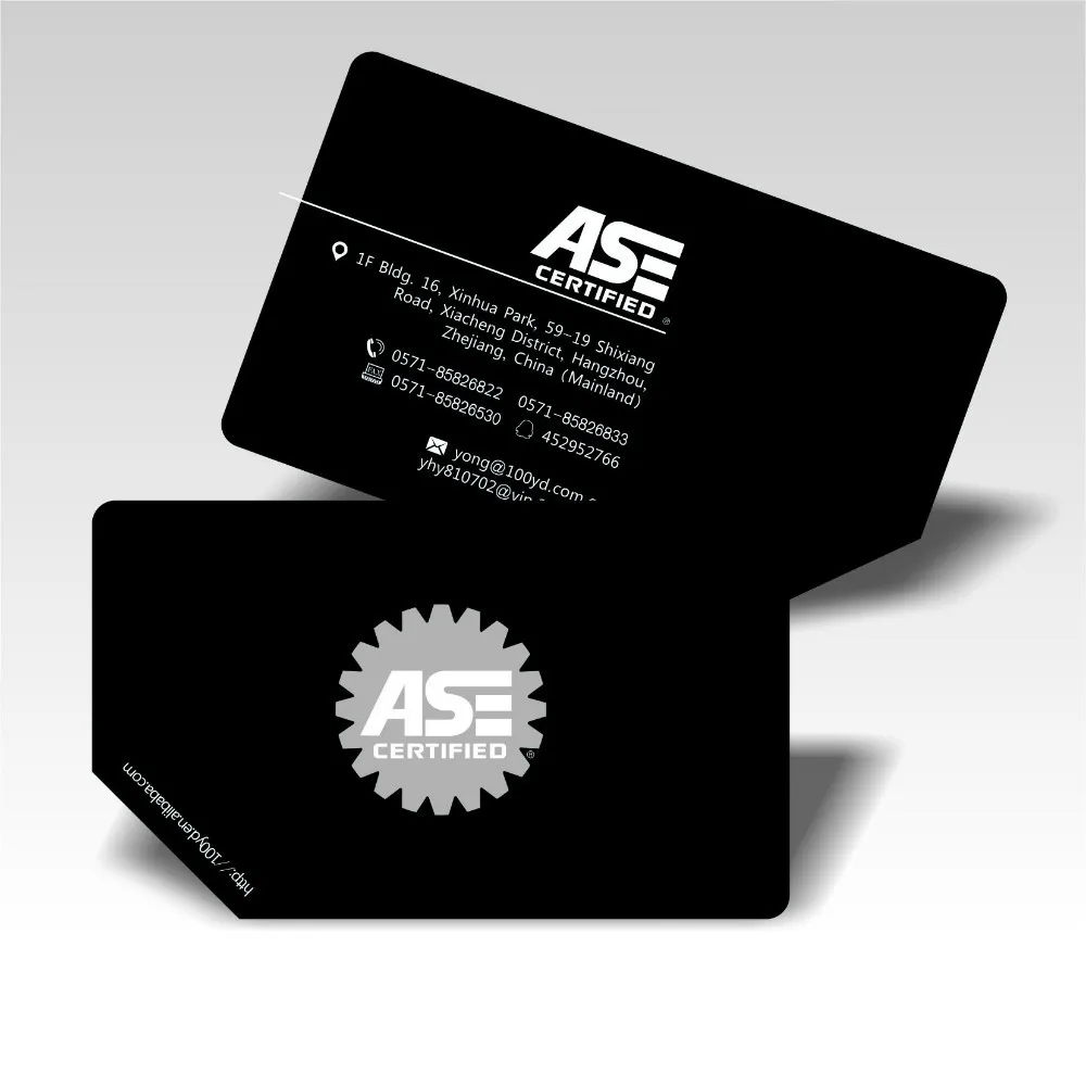 2016 Horizontal Design Black Custom Business Cards Logo ...