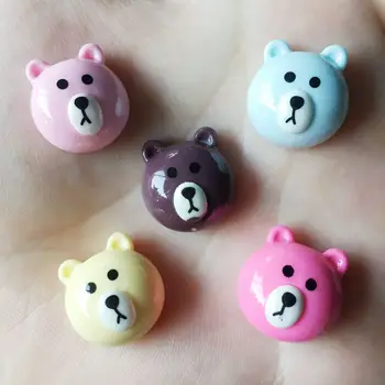 

New 10pcs 16mm Hand Painting Resin Bear Flatback Stone Child Scrapbook Crafts/wedding DIY Resin Ornaments PR24