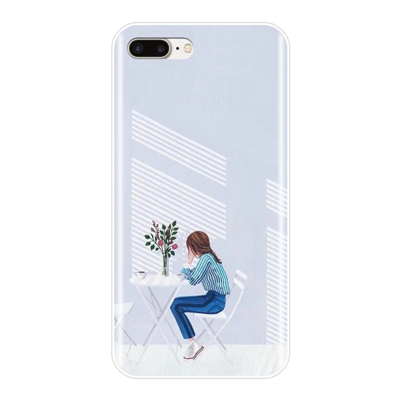 TPU Kpop девушка Корея Япония Телефон чехол для Apple iPhone 6 S 7 8 X XR XS Max Мягкая силиконовая
