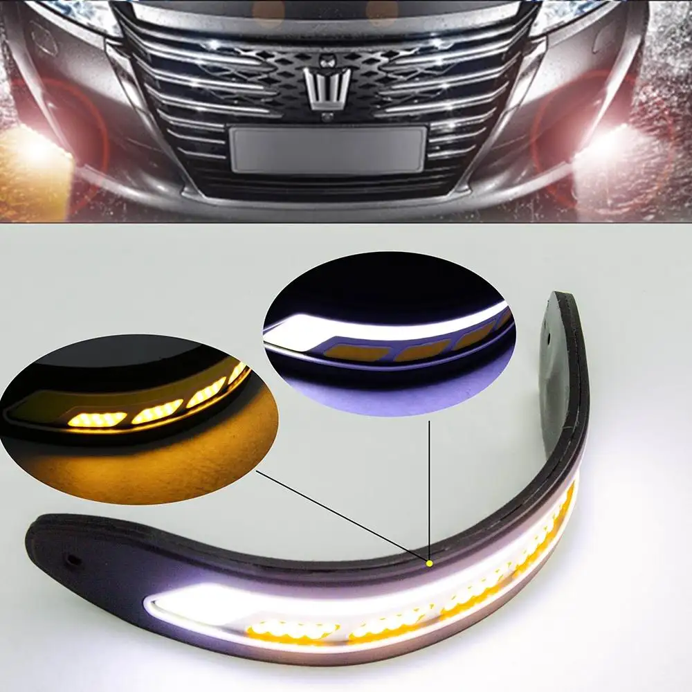 1 Pair DRL Led Daytime Running Light COB Dual Color White Yellow Turn 1-pair-drl-led-daytime-running-light-cob-dual-color-white-yellow-turn