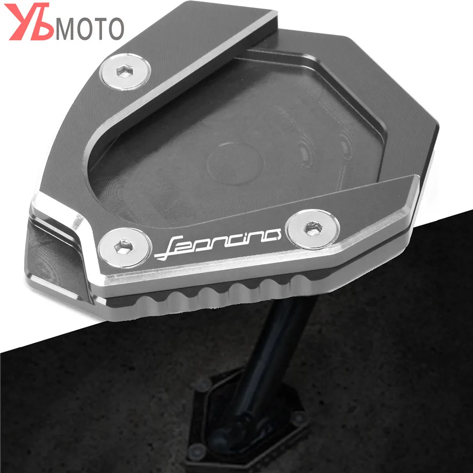 

High quality Motorbike Accessories Aluminum For Benelli leoncino 500 Motorcycle CNC Kickstand Side Stand Extension Plate Pad