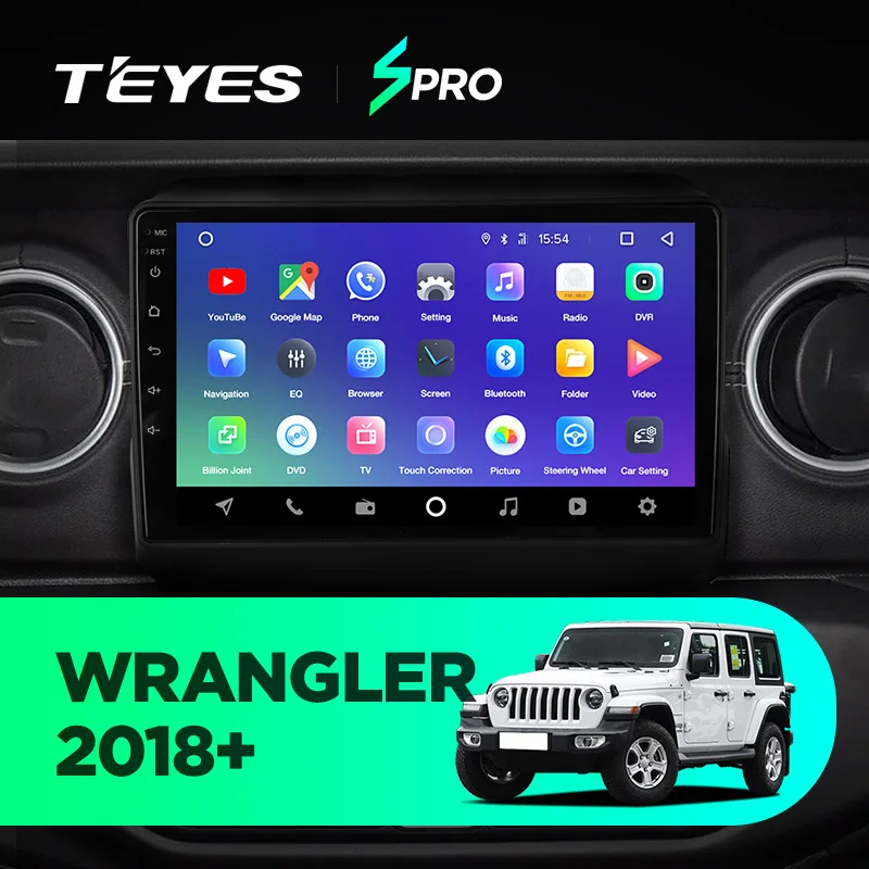 Discount TEYES SPRO For Jeep Wrangler 4 JL 2018 2019 Car Radio Multimedia Video Player Navigation GPS Android 8.1 No 2din 2 din dvd 1